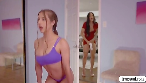 Brunette milf milf is fucking her boss in the kitchen