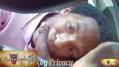 Ebony black cocker with long legs and big tits deep throating