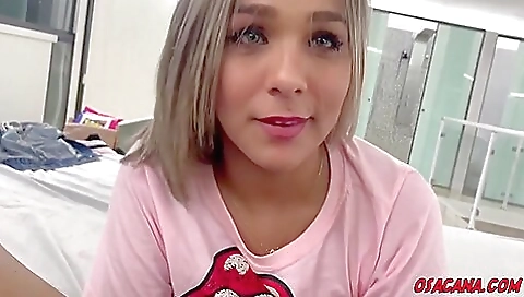 Busty blonde and girl fucked one another in a threesome