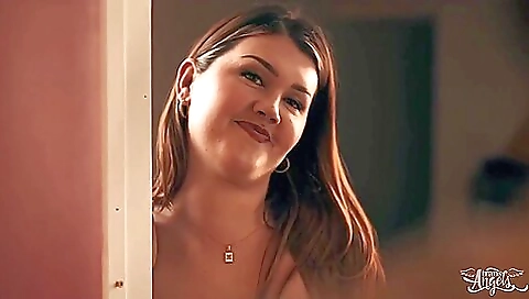 Brunette slut in a red bra gets banged by a black one