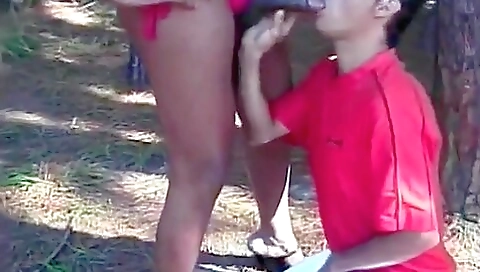 Ebony girl has a good deepthroat with a hot brunette